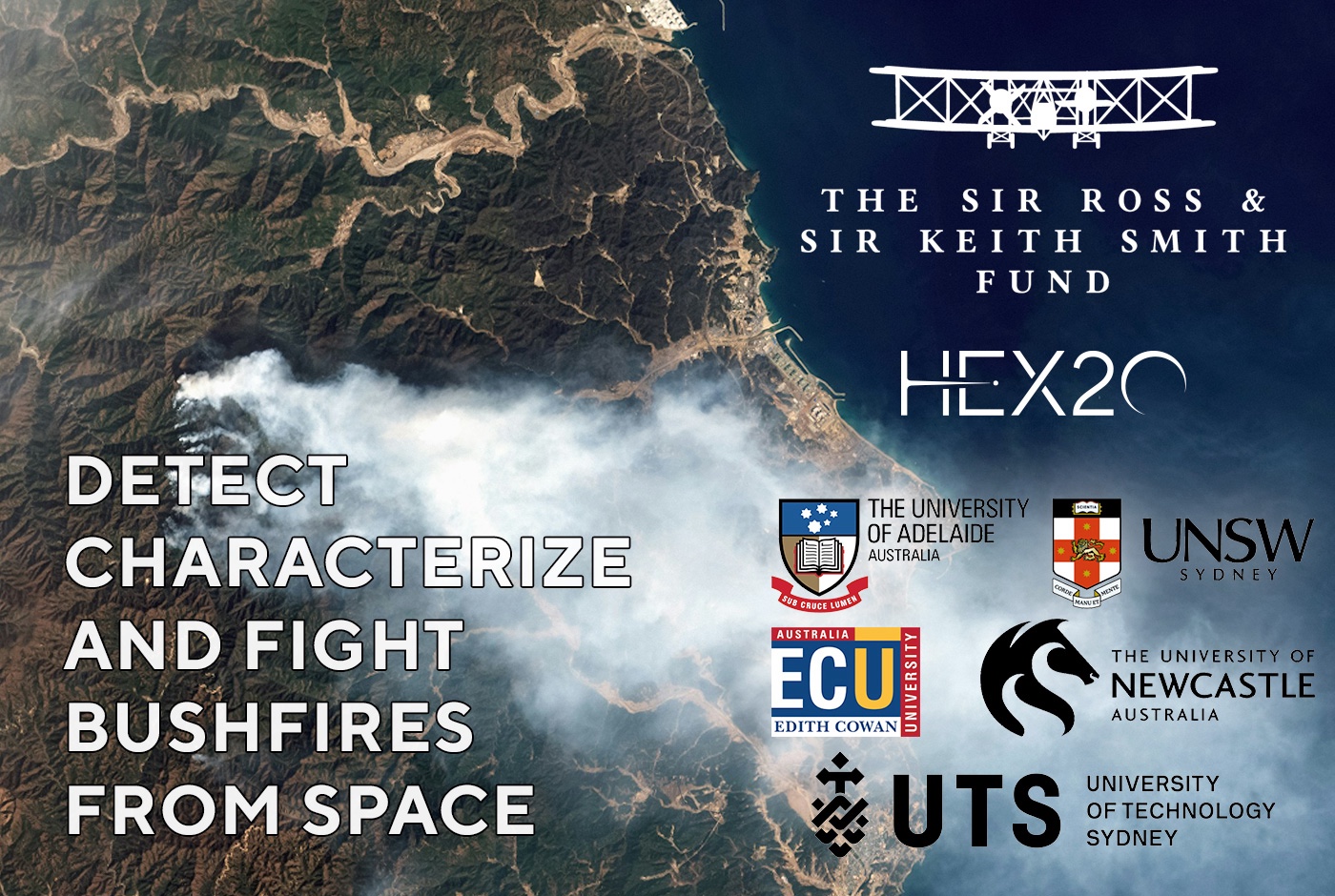 HEX20 secures prestigious Smith Fund to collaborate with five Australian Universities, NASA Goddard, and NASA Marshall Space Flight Center to Combat Bushfires from Space